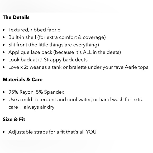 💛AERIE RIBBED APPLIQUE LACE LONGLINE BRALETTE - Picture 13 of 13